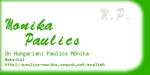 monika paulics business card